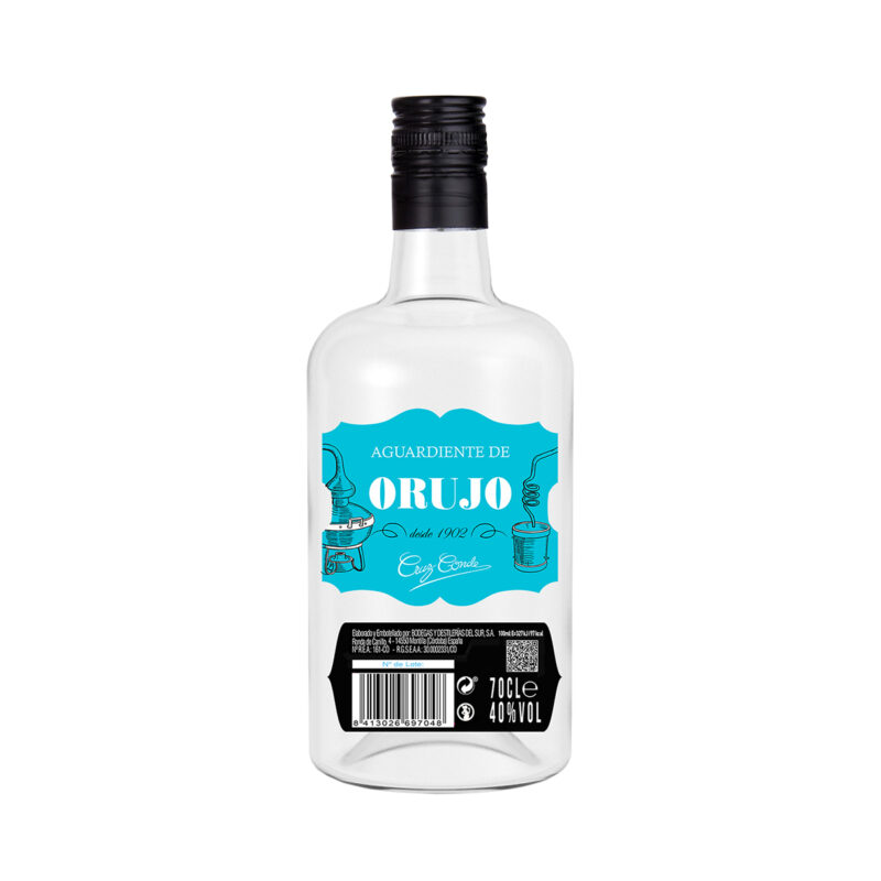 Aguardiente de Orujo Cruz Conde orujo blanco transparente, botella 70 cl