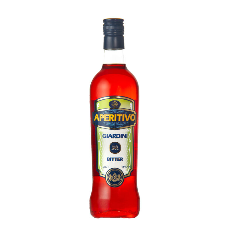 Aperitivo Giardini Bitter botella 70 cl, aperitivo rojo