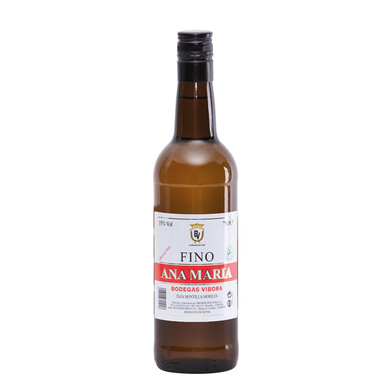 Fino Ana María Bodegas Víbora botella 75 cl, vino fino D.O.P. Montilla-Moriles