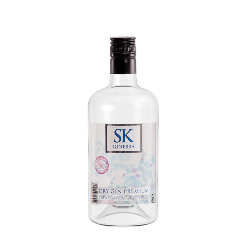 Gin Premium SK dry gin transparente botella 70 cl