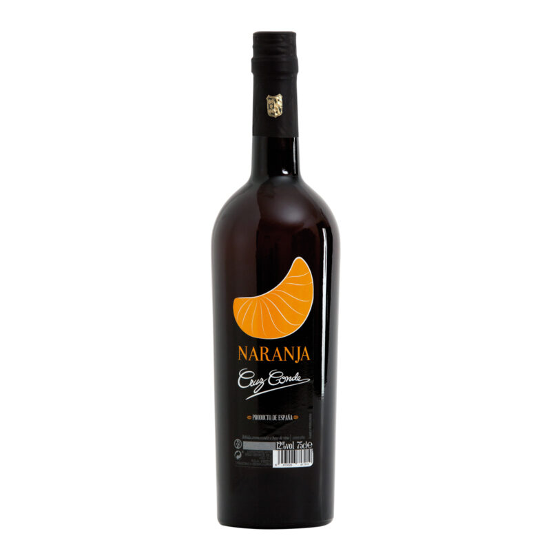 Naranja Cruz Conde botella 75 cl, bebida aromatizada a base de vino de Pedro Ximénez con naranja