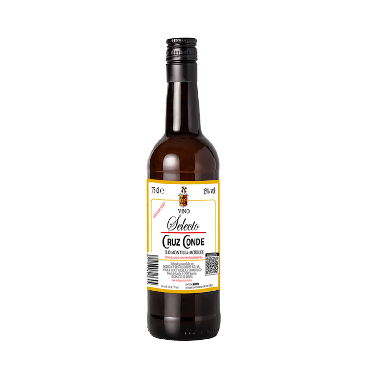Selecto Cruz Conde botella 75 cl, vino blanco con envejecimiento D.O.P. Montilla-Moriles