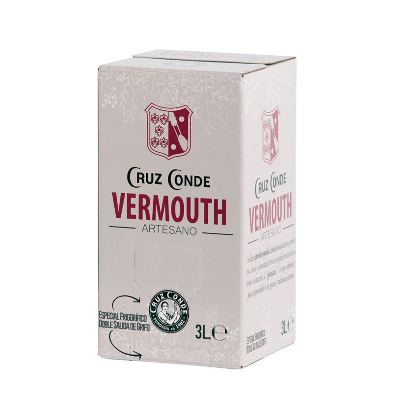 Vermouth Artesano bag in box Cruz Conde 3 litros, especial frigorífico con doble grifo