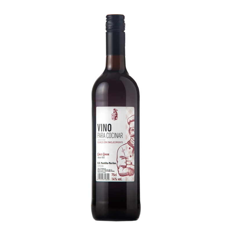 Vino para cocinar Cruz Conde botella 75 cl, vino blanco con envejecimiento D.O.P. Montilla-Moriles