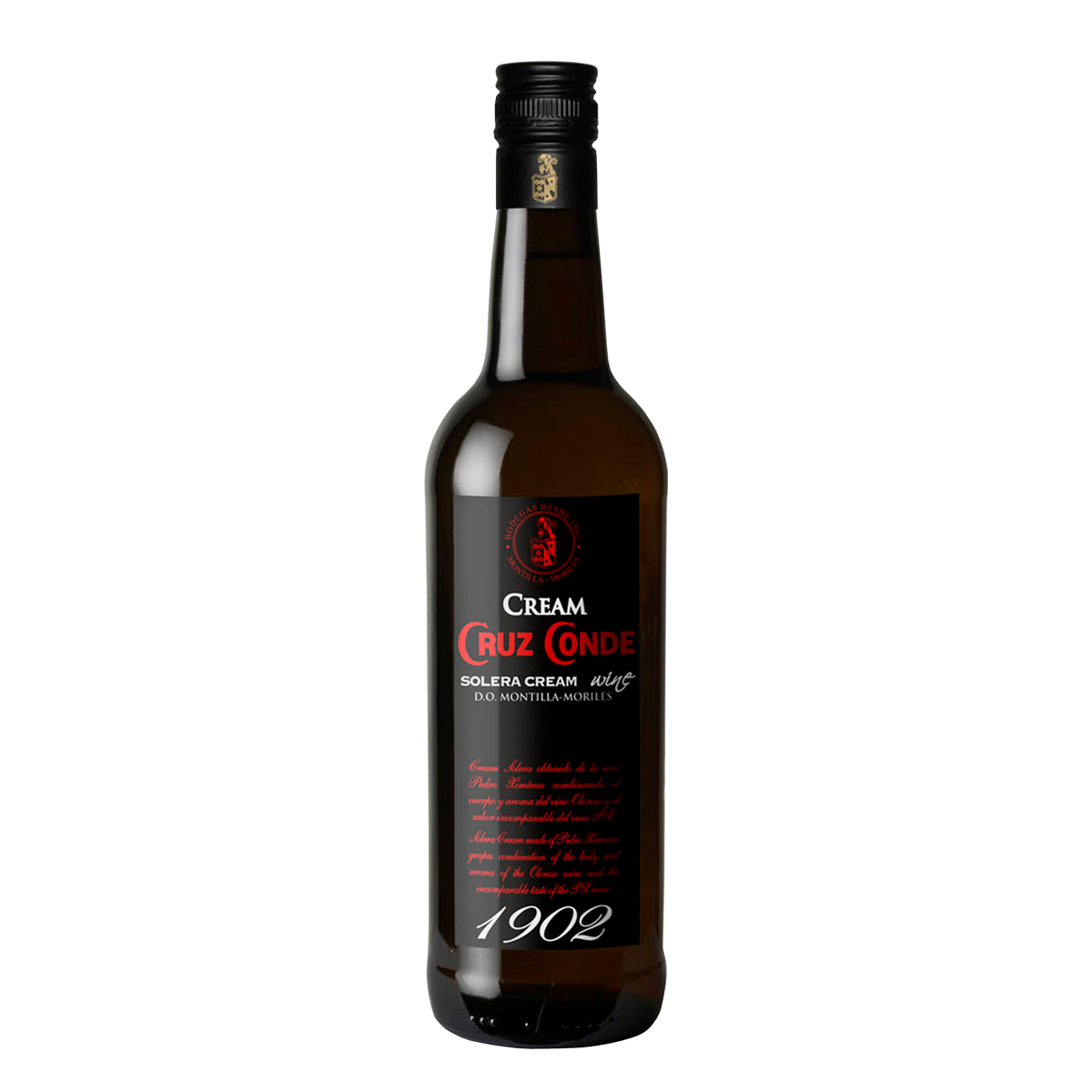 Cream Cruz Conde botella 75 cl, Solera Cream de Oloroso y Pedro Ximénez D.O.P. Montilla-Moriles