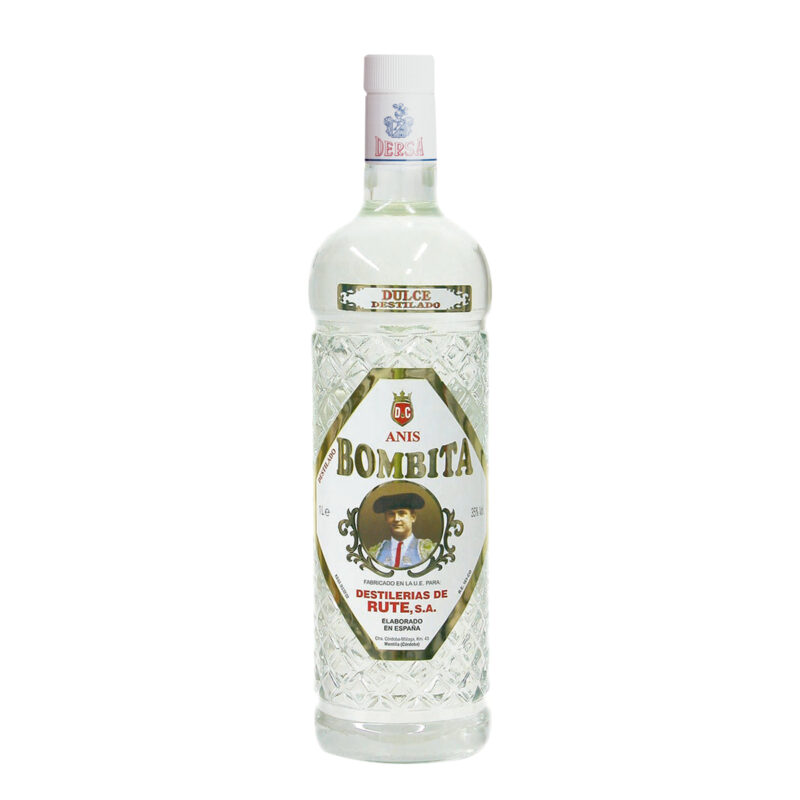 Anís Dulce Bombita 1 L en botella de cristal labrado