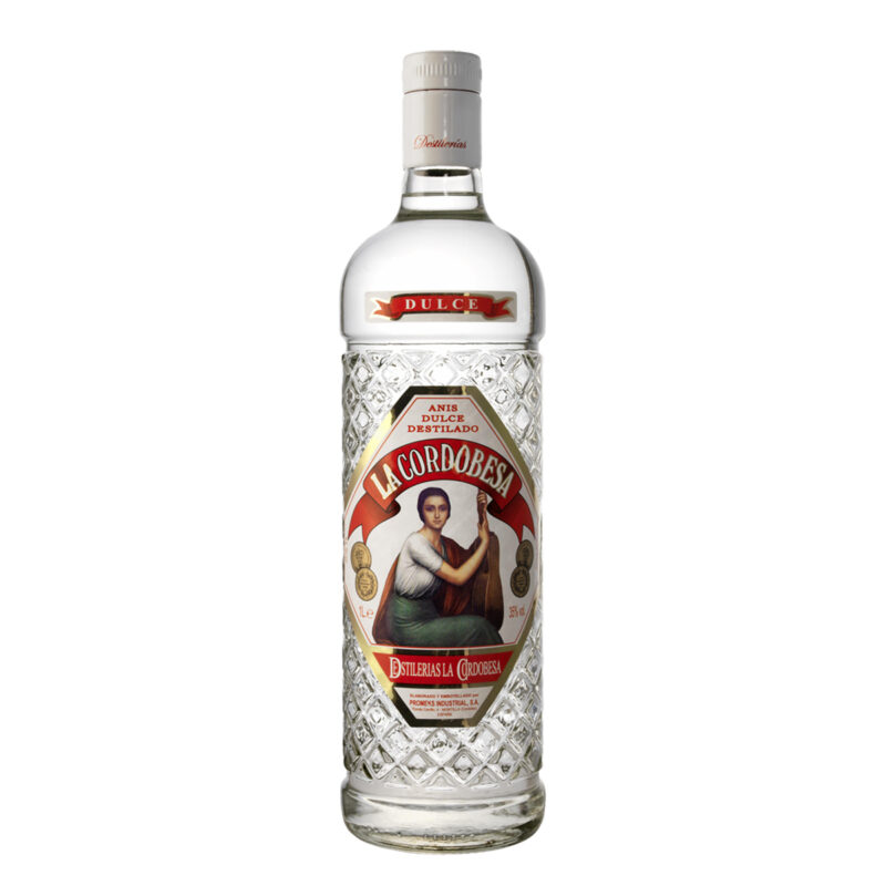 Anís Dulce La Cordobesa 1 L en botella de cristal labrado
