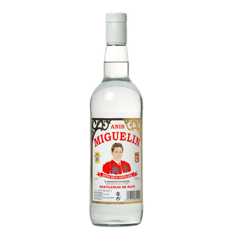 Anís Seco Destilado Miguelín 1 L en botella de cristal