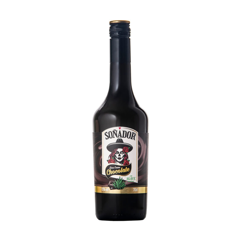 Licor Crema Chocolate Soñador con agave, botella 70 cl