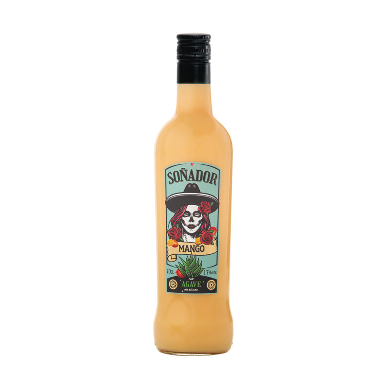 Licor Crema Mango Soñador con agave mexicano, botella 70 cl