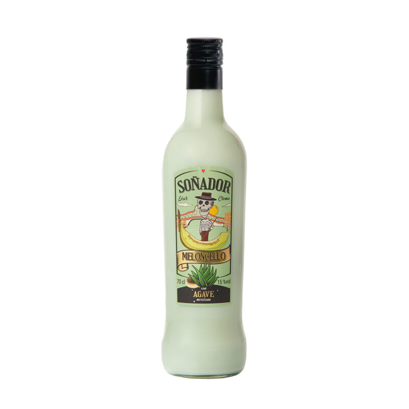 Meloncello Soñador licor crema de melón con agave mexicano, botella 70 cl