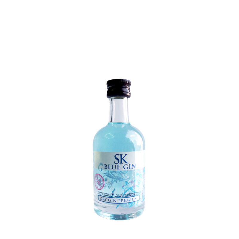 Gin SK Blue 5 cl miniatura de ginebra azul